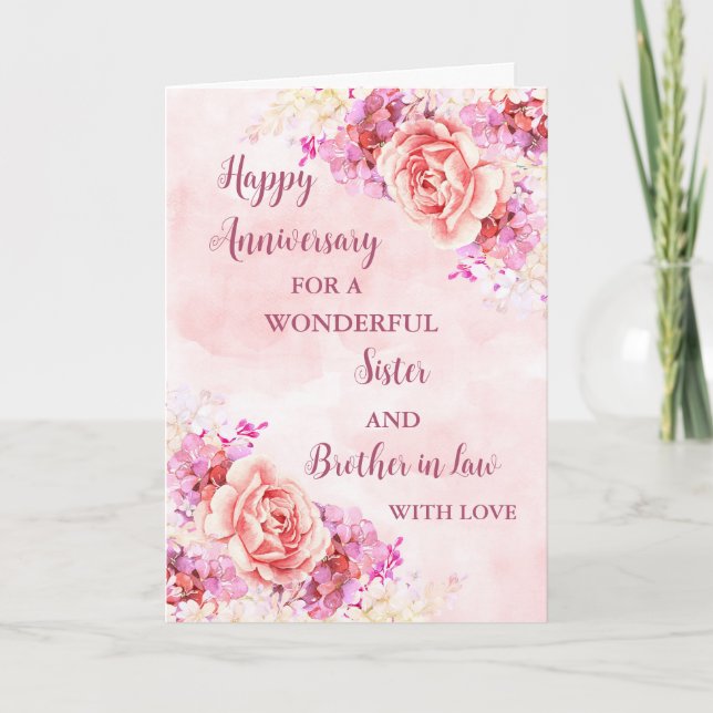 Jubiläum von Floral und Brother Karte (Vorderseite)