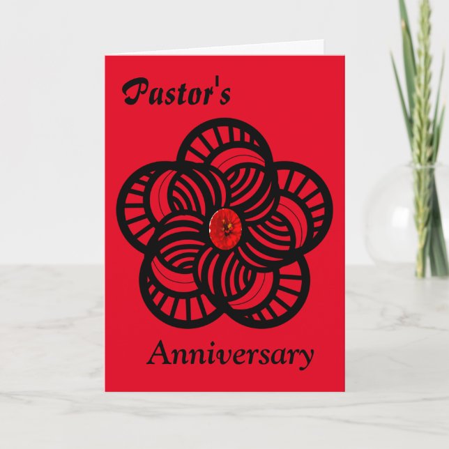 Jubiläum von Pastor Karte (Vorderseite)