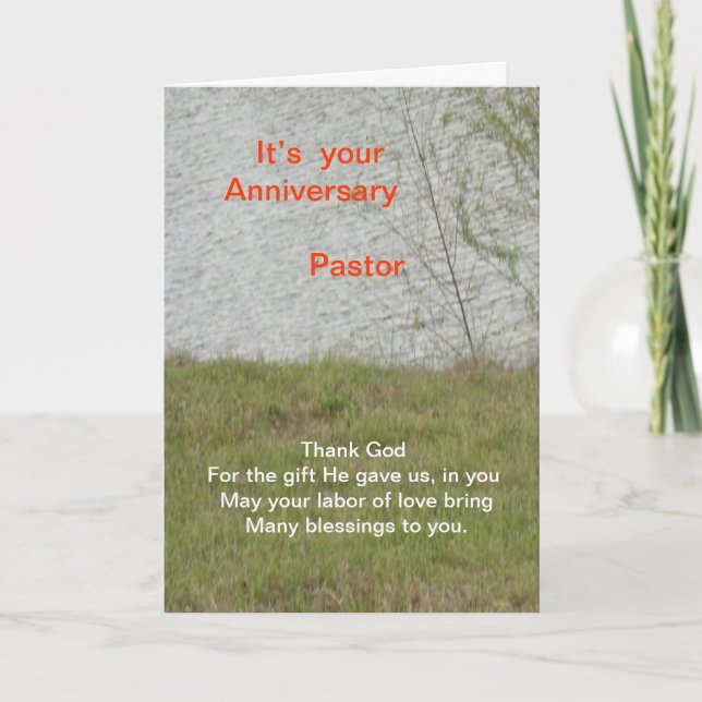 Jubiläum von Pastor Karte (Vorderseite)