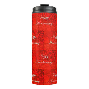Jubiläum Wirbel Red Thermosbecher