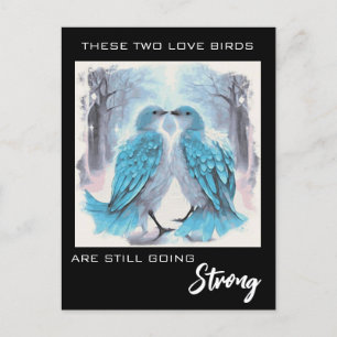 *~* Jubiläums Kunst Liebes Vögel Winter AP54 Postkarte