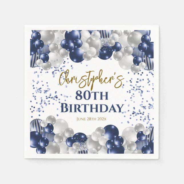 Jubiläumsballons der 80. serviette (Vorderseite)