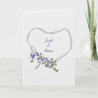 Jubiläumsband Herz mit Blume-Karte