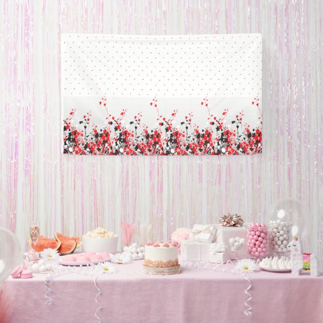 Jubiläumsbanner | Custom Floral Sign Banner (Party)