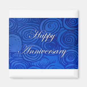 Jubiläumsblauer Wirbel Magnet