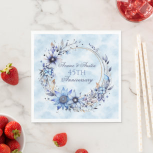 Jubiläumsbuch Napkins zum 45. und 65. Saphire Serviette
