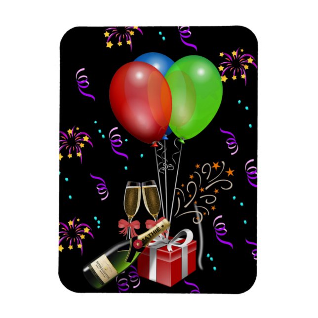 Jubiläumsfeier Balloons Flaschenkäse Magnet (Vertikal)