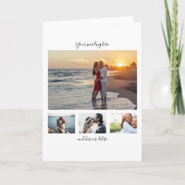 Jubiläumsfeier DIY 4 Foto schlicht minimalistisch Karte