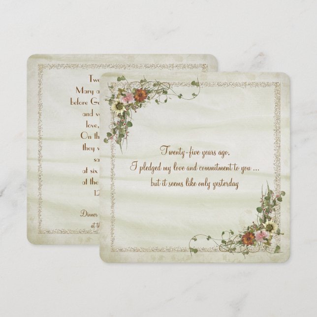 Jubiläumsfeier Einladung (Vorne/Hinten)