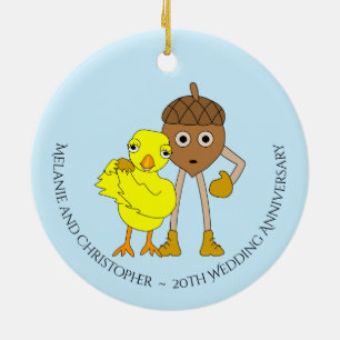 Jubiläumsfeier Keramik Kick and Nut Ornament