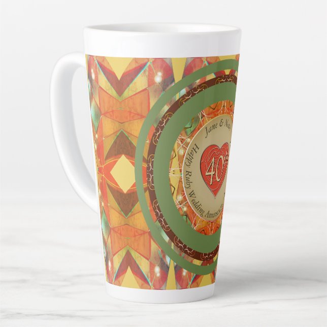 Jubiläumsfeier Latte Tasse (Linke Ecke)