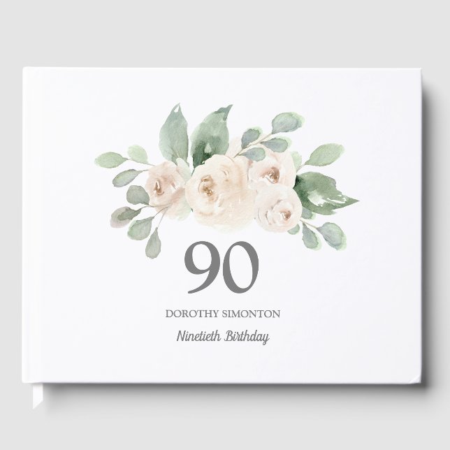 Jubiläumsfeier "White Rose Botanical" Gästebuch (Vorderseite)