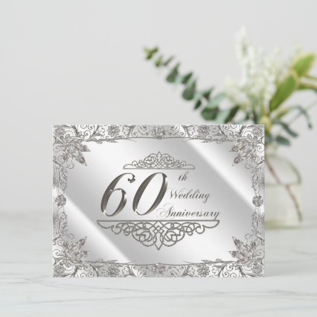 Jubiläumsfeier zum 60. blüh einladung (Stehend Vorderseite)