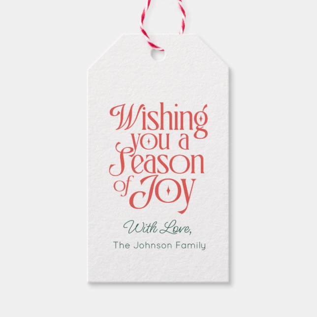 Jubiläumsfeiertag Personalisiert Geschenkanhänger (Vorderseite)