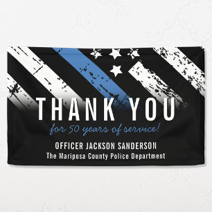 Jubiläumsflagge der Polizei Banner