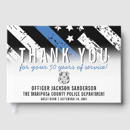 Jubiläumsflagge der Polizei Gästebuch