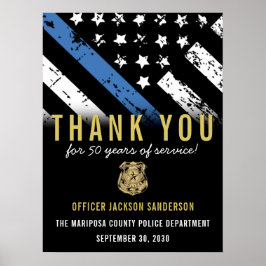 Jubiläumsflagge der Polizei Poster