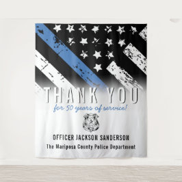 Jubiläumsflagge der Polizei Wandteppich