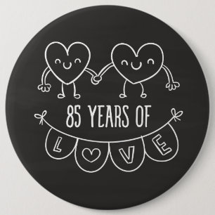 Jubiläumsgeschenk Chalk Hearts Button
