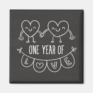 Jubiläumsgeschenk für Ihr Chalk Herz Magnet