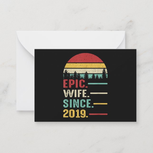 Jubiläumsgeschenk für Ihre epische Ehefrau Mitteilungskarte (Vorderseite)