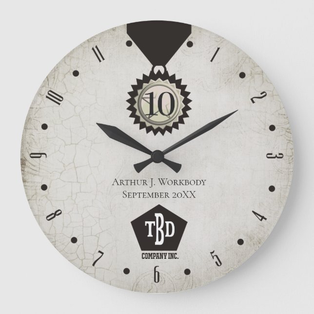 Jubiläumsgeschenke für Imitate im Alter von Stein Große Wanduhr (Vorderseite)
