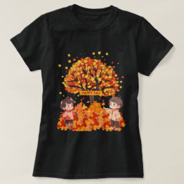 Jubiläumsgottesdienst Fappy Fall Kinder und Blätte T-Shirt