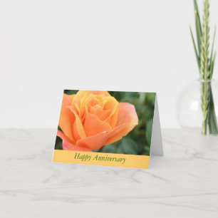 Jubiläumsgrusskarte mit Orange Rose Design Karte