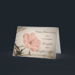 Jubiläumsjahr: Floral Daughter & Tochter Karte<br><div class="desc">Glückliche Hochzeitjubiläumskarte für Tochter und Tochter im Gesetz mit hübschen Vintagen rosa Blume,  und herzlichen Vers.</div>