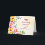 Jubiläumsjahr: Floral Daughter & Tochter Karte<br><div class="desc">Happy Hochzeitstag Karte für Tochter und Tochter im Recht mit rustikalen Land Blume und herzlichen Vers.</div>