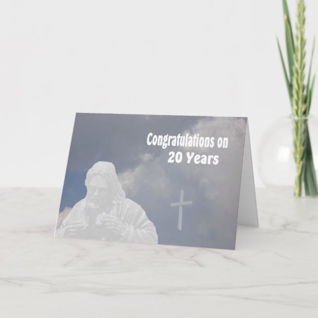 Jubiläumskarte, 20 Jahre als Priester Karte (Vorderseite)