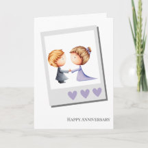 Jubiläumskarte für Braut und Groom