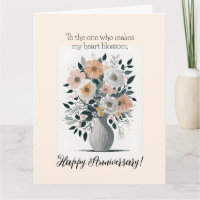 Jubiläumskarte für Elegante Blume blühen