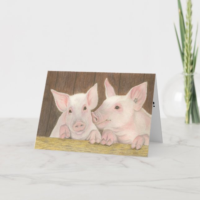 Jubiläumskarte für Ferkel Karte (Vorderseite)