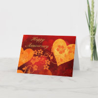 Jubiläumskarte für Herz und Blume