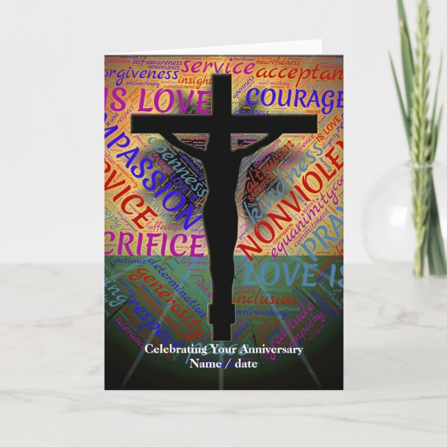 Jubiläumskarte Jesus Cross Karte (Vorderseite)