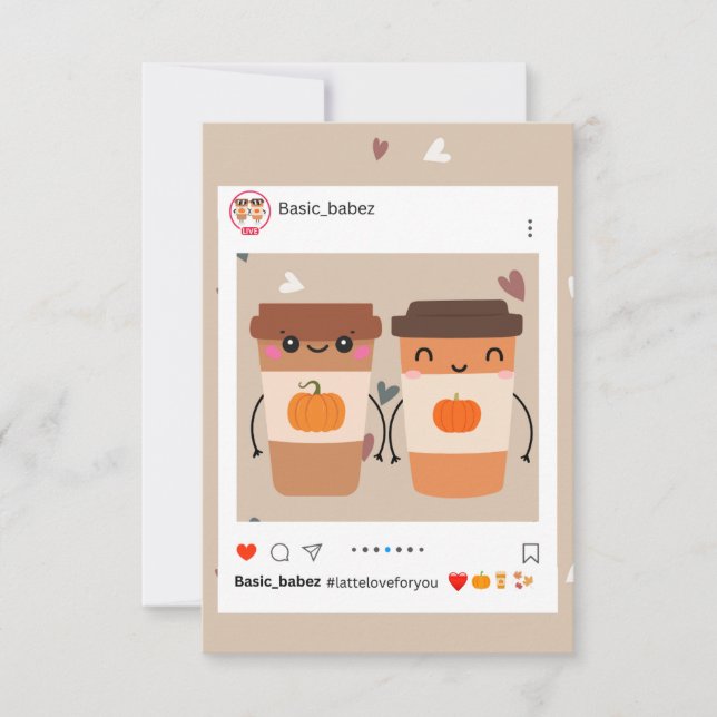 Jubiläumskarte "Latte Liebe" Dankeskarte (Vorderseite)