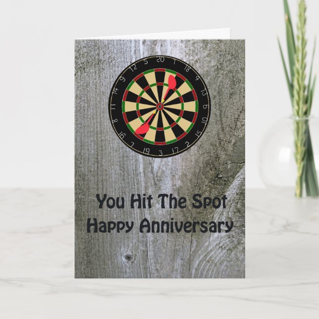 Jubiläumskarte mit Dart Board Karte (Vorderseite)