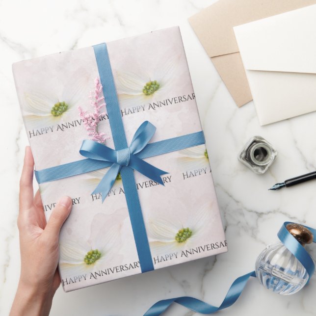 Jubiläumskosmos in Rosa Geschenkpapier (Schenken)