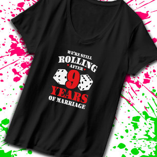 Jubiläumspaare Verheiratet 9 Jahre T-Shirt