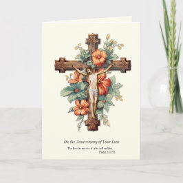 Jubiläumssterben Verlust geliebt Jesus Blumen Karte