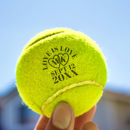 JubiläumsTennisball für das Herz Mongram Tennisbälle