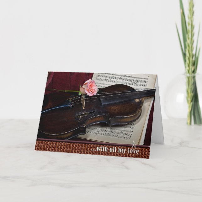 JubiläumsViolinkarte Karte (Vorderseite)