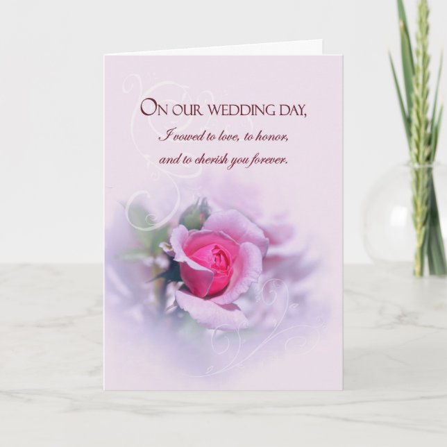 Jubiläumswoche mit Rose Karte (Vorderseite)