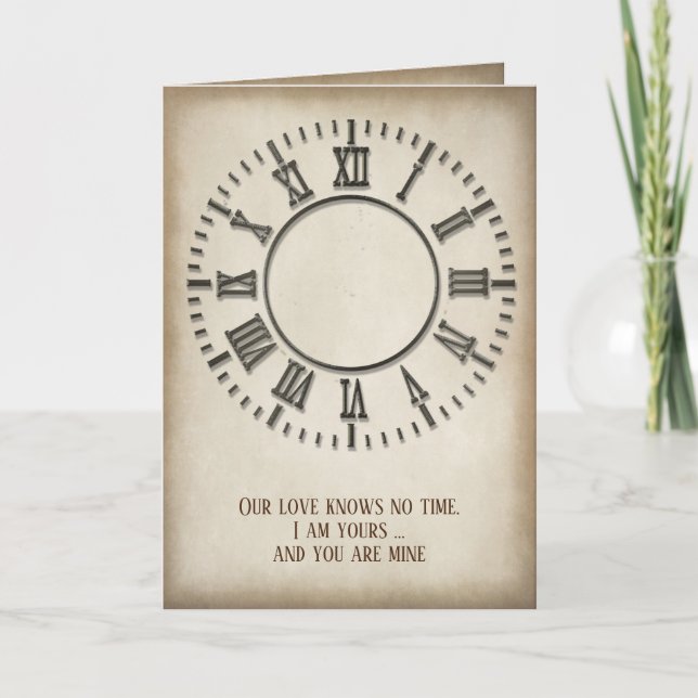 Jubiläumszeit Zeitlose Uhr Karte (Vorderseite)