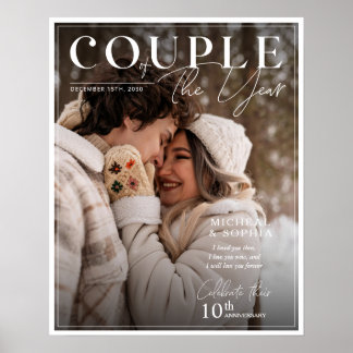 Jubiläumszeitschrift Foto Cover Personalisieren Po Poster
