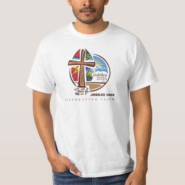 Jubilé 2025, Fête de la Foi. T-shirt personnalisé. (Devant)