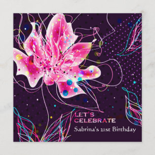 Jubilé de fleurs - Invitation à la fête d'annivers