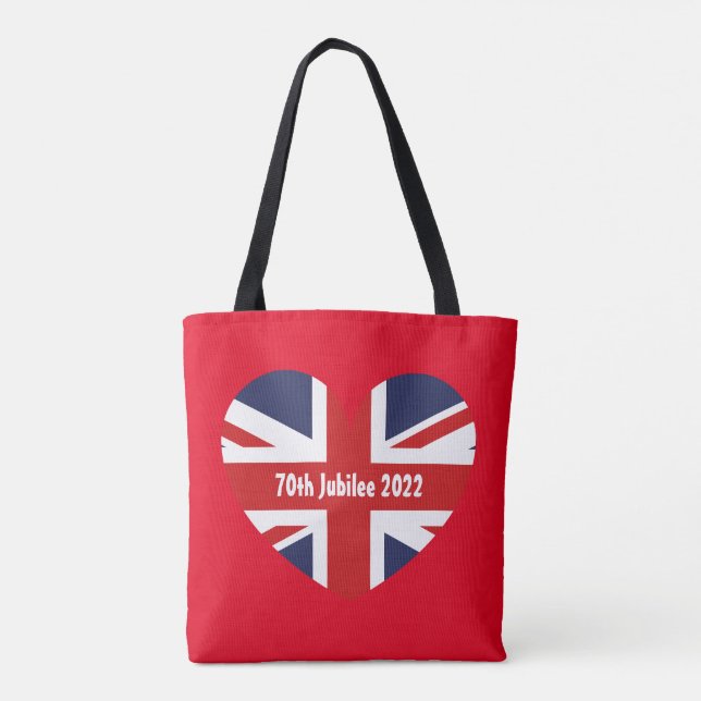 Jubilee 2022 Rote Britische Flagge Tasche (Rückseite)