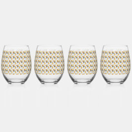 JUBILEE-Set aus nicht rostendem Weinglas 4 | m3gal Ohne Stiel